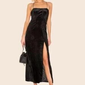Free people all I need ribbed velvet maxi slip dress